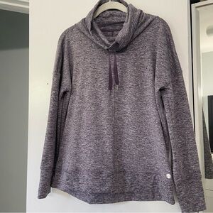 APANA Heathered Purple Cowl Neck Sweatshirt Small